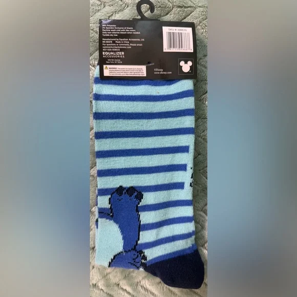 Disney Blue Striped Stitch Socks - Picture 3 of 3